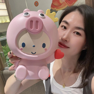 皇冠猴存钱罐儿童男孩小猪储钱罐大号网红女生储蓄罐手工贴钻DIY