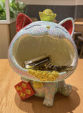 diy招财猫收纳盒储物箱摆件客厅