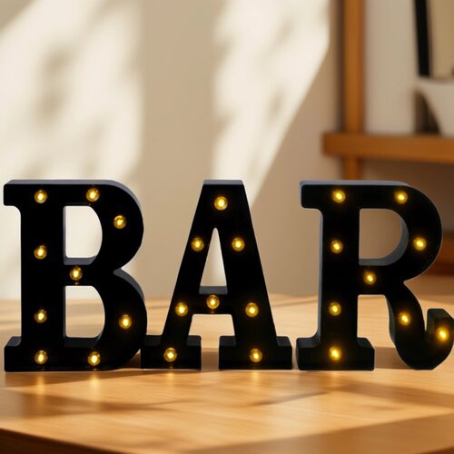 led发光字母灯BAR组合桌面摆件酒吧圣诞生日派对场景布置装饰灯牌