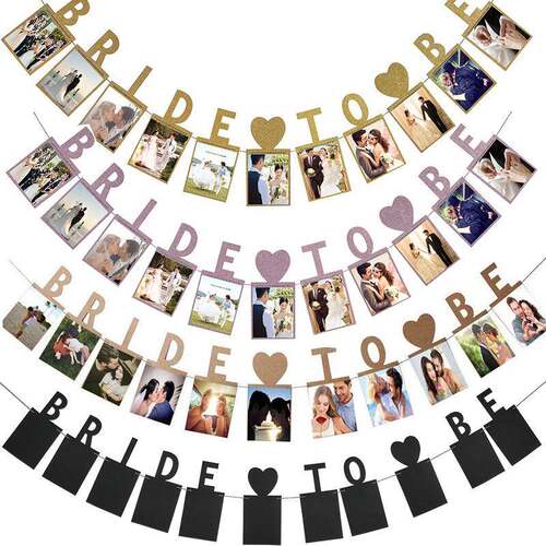 Bride To Be Photo Banner照片拉旗准新娘婚礼派对表白装饰相片夹