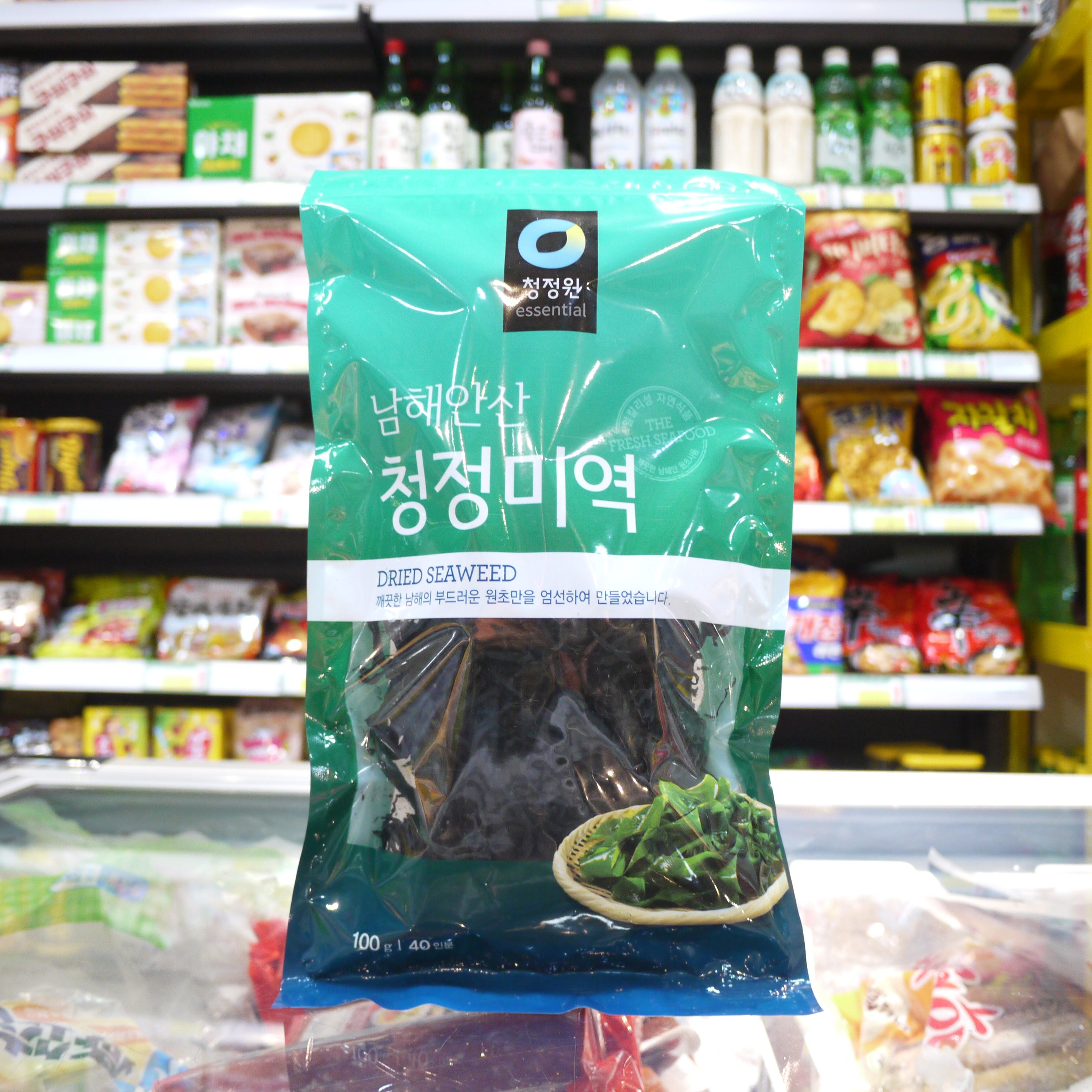 韩国进口裙带菜韩国清净园海带干货韩式海带汤专用紫菜薄海带100g
