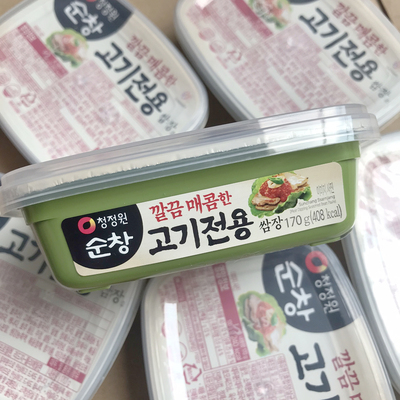 韩国进口蒜蓉辣椒酱清净园包饭酱韩式拌饭酱烤肉蘸酱蒜蓉辣酱170g