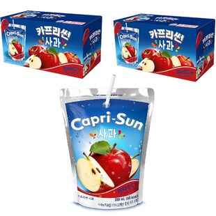 韩国果倍爽Capri-Sun橙子苹果混合水果果汁200ml袋装饮料欧阳娜娜