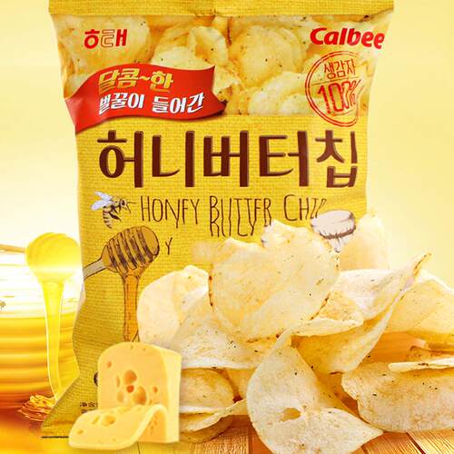 韩国香草柠檬薯片 海太蜂蜜黄油薯片60g 芝士土豪限量土豆片脆片