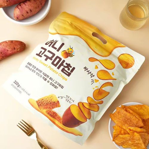出口韩国转内销蜂蜜红薯脆片零食解馋大包装320g\袋