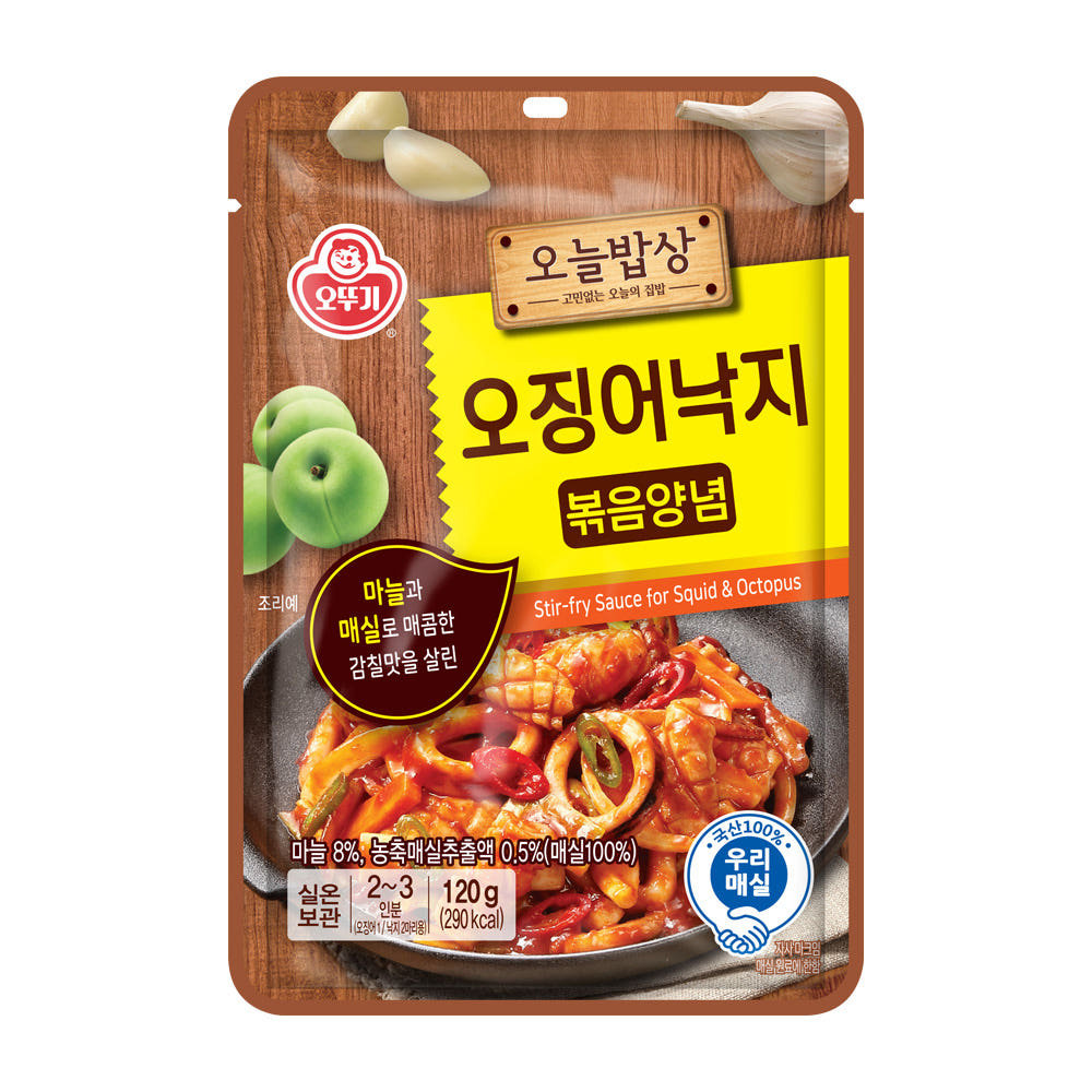 韩国不倒翁辣炒八爪鱼炒鱿鱼调料速食料理调味酱120g