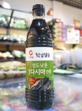 韩国清净园昆布酱油 韩国调味酱油 宝宝海带营养低盐酱油840ml