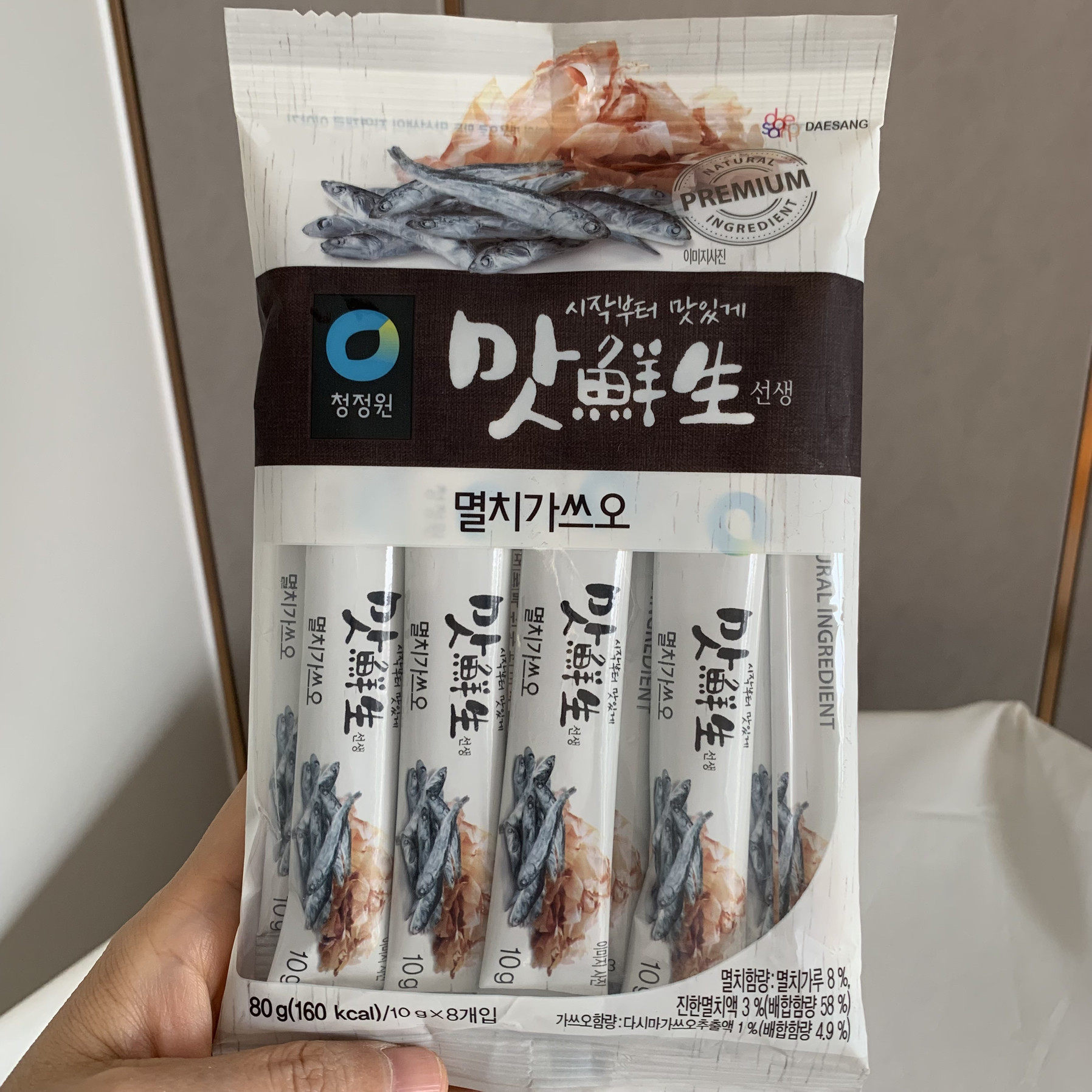 韩国进口清净园味鲜生调味粉银鱼粉海鲜粉小鱼料理酱汤炒菜粉80g