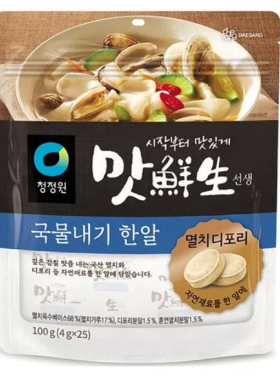 韩国清净园鳀鱼提鲜味鲜生银鱼海鲜蔬菜牛骨调味浓汤颗粒韩式调料