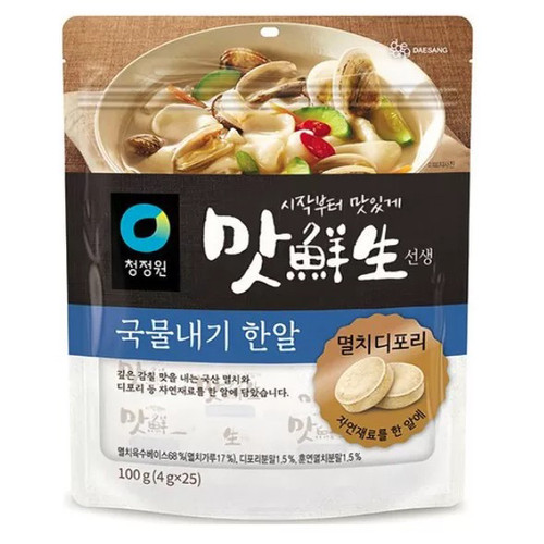 韩国清净园鳀鱼提鲜味鲜生银鱼海鲜蔬菜牛骨调味浓汤颗粒韩式调料