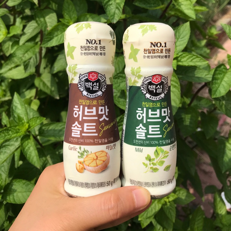 韩国原装进口白雪薄荷原味蒜味烤肉盐蘸盐烤肉牛排调味料椒盐50g