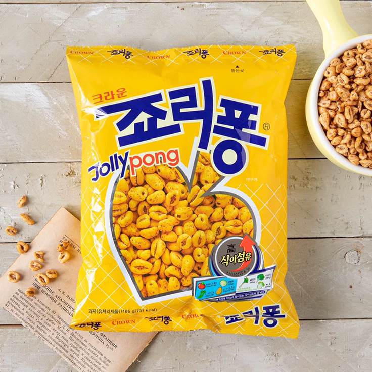 韩国进口 crown可拉奥 可来运 大麦粒74g 办公室休闲膨化零食