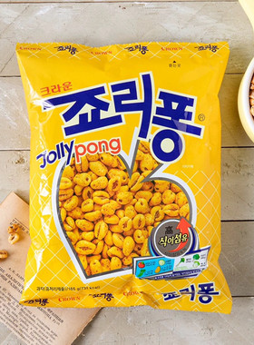 韩国进口 crown可拉奥 可来运 大麦粒74g 办公室休闲膨化零食