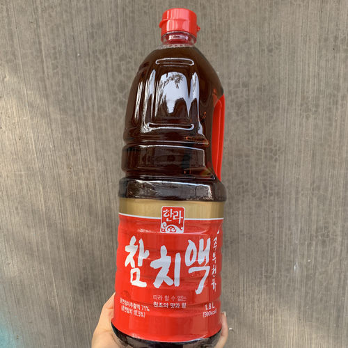 韩国进口食品汉拿金枪鱼鱼露调味料1.8L包邮瓶装韩式泡菜食材