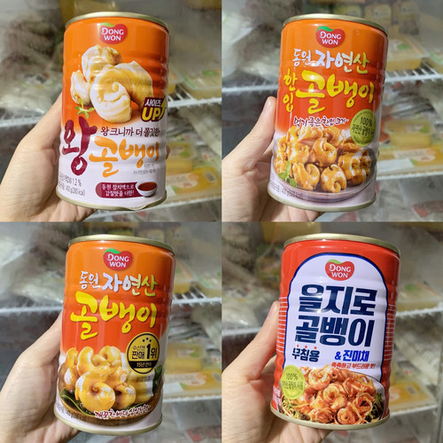 韩国东远Dongwon野生海螺自然产劲道螺肉罐头即食拌面搭档海鲜