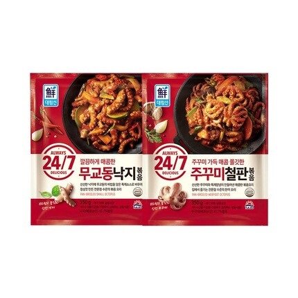 韩国进口思潮大林辣炒八带爆款辣炒铁板章鱼夜宵加热即食韩式小吃