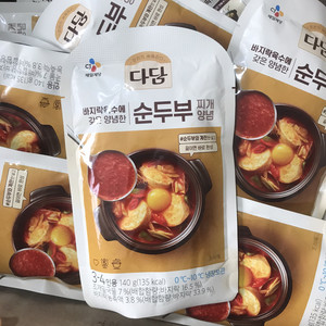 韩国进口希杰嫩豆腐汤调料包方便速食大喜大适用火锅汤调料包130g