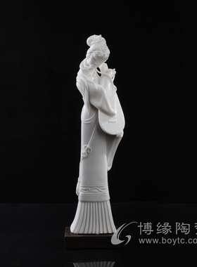 琵琶行德化陶瓷白瓷仕女弹琵琶明清古典风格柯宏荣陈桂玉大师名瓷