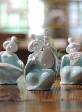 古典风玄关客厅会所摆件工艺品