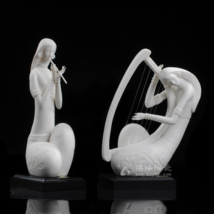 琴韵套组美女现代简约客厅办公人物个性装饰品姻缘工艺品礼品摆件