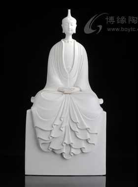 德化白瓷创意人物佛堂房间装饰品