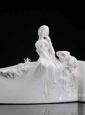 工艺古典美女风大师作品德化白瓷