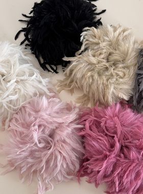 超仙纯欲氛围感毛毛发圈秋冬新款百搭马尾丸子头扎发头绳发饰