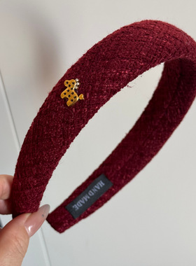 新年红星星小金马红色发箍小香编织高颅头箍高级感头饰发饰福利品