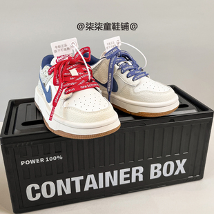 新款配色鸳鸯鞋儿童2026春季女童低帮板鞋男童软底运动鞋小白鞋潮