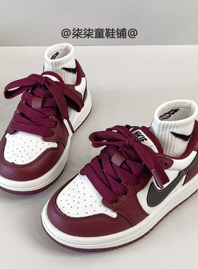 网红爆款真皮儿童运动鞋2025秋冬季女童户外跑步鞋男童休闲板鞋潮