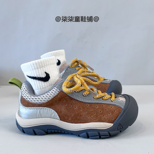 官网真皮儿童户外运动鞋登山鞋