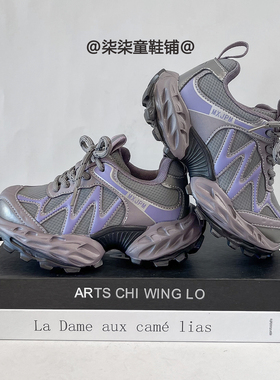 2025秋冬季新款儿童防滑跑步鞋女童户外运动鞋男童时尚百搭老爹鞋