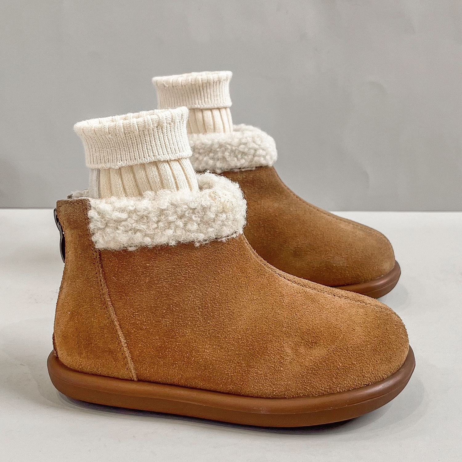 小二推荐官网儿童雪地靴皮靴棉靴