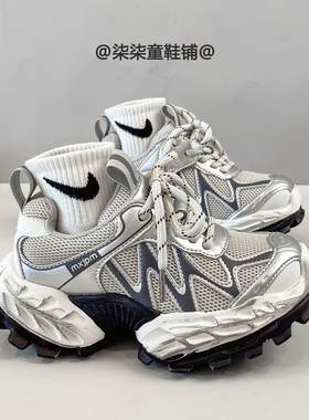 新款真皮儿童软底运动鞋2025秋冬季女童百搭老爹鞋男童防滑跑步鞋