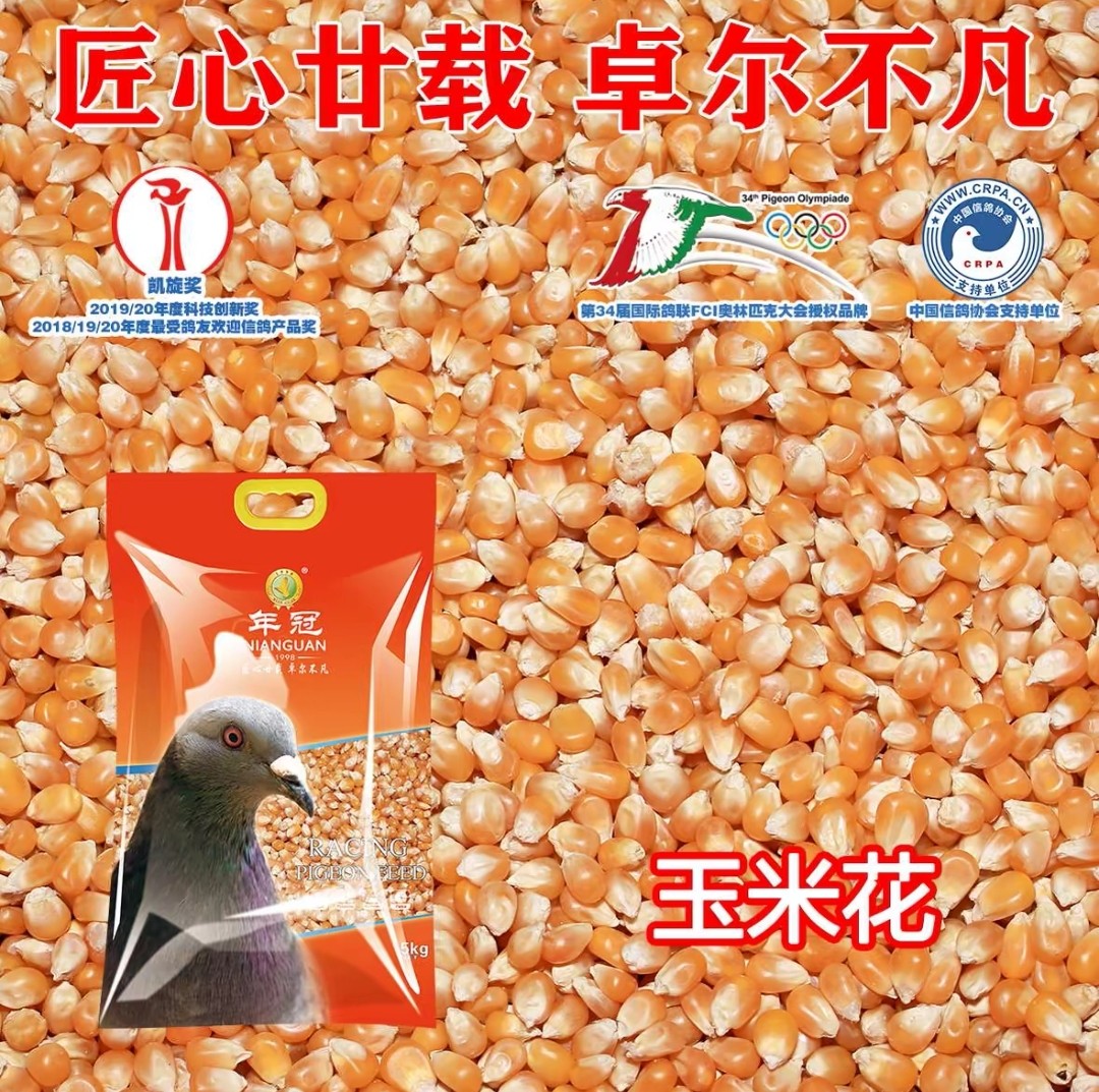 年冠京科纯玉米 小玉米 年冠玉米花鸽粮 鸽子信鸽赛鸽饲料10斤装