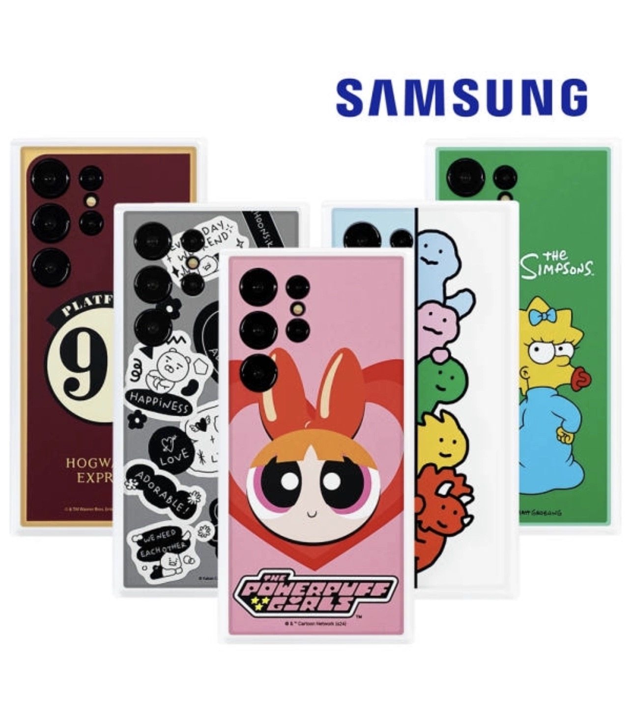 韩国三星官方正品适用S24Ultra NFC智能背板主题保护壳 恐龙/辛普森/哈利波特/KAKAO卡通锁屏主题边框手机壳