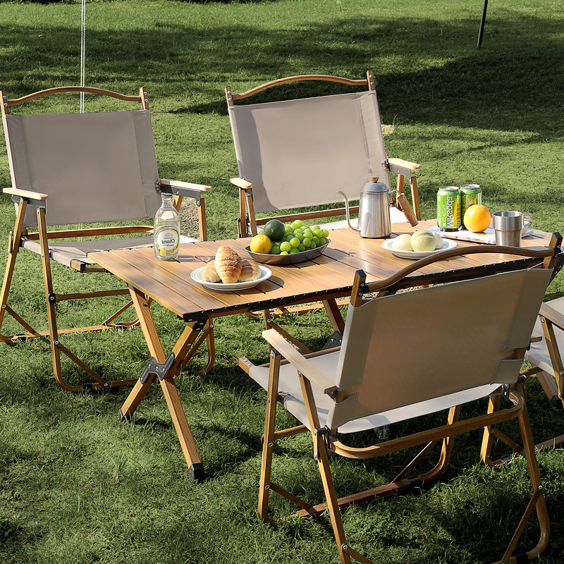 户外折叠桌便携式野营折叠桌子超轻铝合金蛋卷桌简易露营野餐桌子