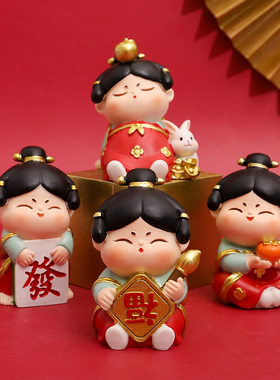 古风唐仕女自愈系小摆件创意