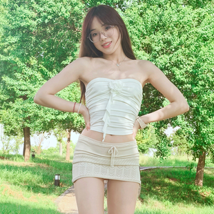 LianJie 25cm心机超短裙性感镂空针织半身裙小个子直筒裙 进阶版