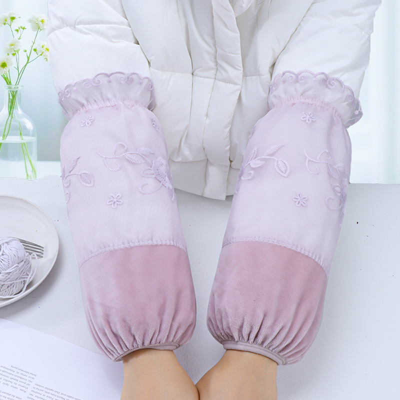 冬季新款袖套蕾丝洋气网纱袖套女