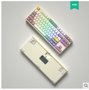 腹灵GP87机械键盘客制化有线BOX白轴黄轴87键热插拔USB电竞游戏