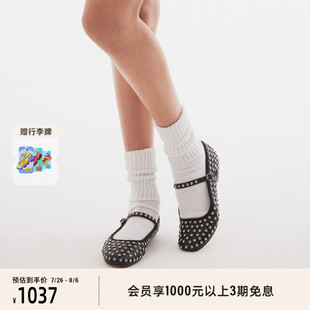 浅口单鞋 2025新款 Steve Madden思美登VINETTA水钻铆钉玛丽珍鞋
