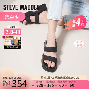 厚底踩屎感露趾外穿拖鞋 女 新款 Stevemadden思美登夏季 GIZMO