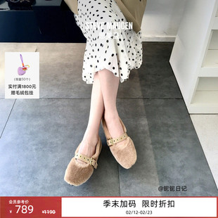 [2025冬季新款]Steve Madden思美登TOASTY毛毛鞋保暖豆豆鞋女鞋