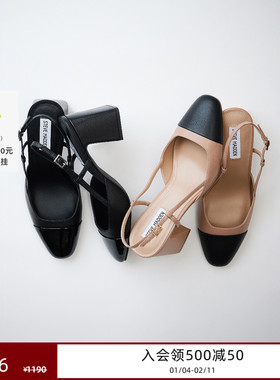 [卢昱晓同款]Steve Madden思美登ZEINA撞色拼接高跟女