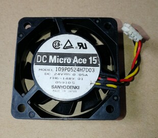 三洋 5厘米 5015 24v 0.05A 5厘米 3线 变频器风扇 109P0524H7D03