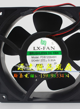原装LX-FAN风机 12038 12CM FDB123848H 48V IP55防水 直流风扇