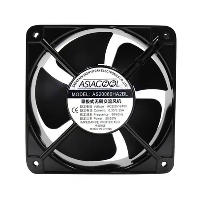 ASIACOOL AS20060HA2BL 220V机柜配电箱电焊机纯铜电机散热风扇