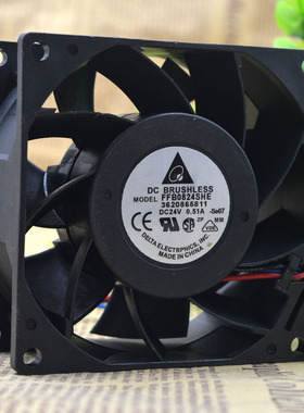 全新台达 FFB0824SHE 8038 24V 0.51A 8CM/厘米 双滚珠变频器风扇