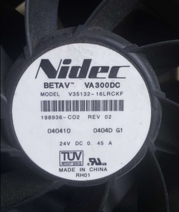 ABB风扇 V35132-16LRCKF 8CM NIDEC 24V 0.45A 8038 AB变频器风扇